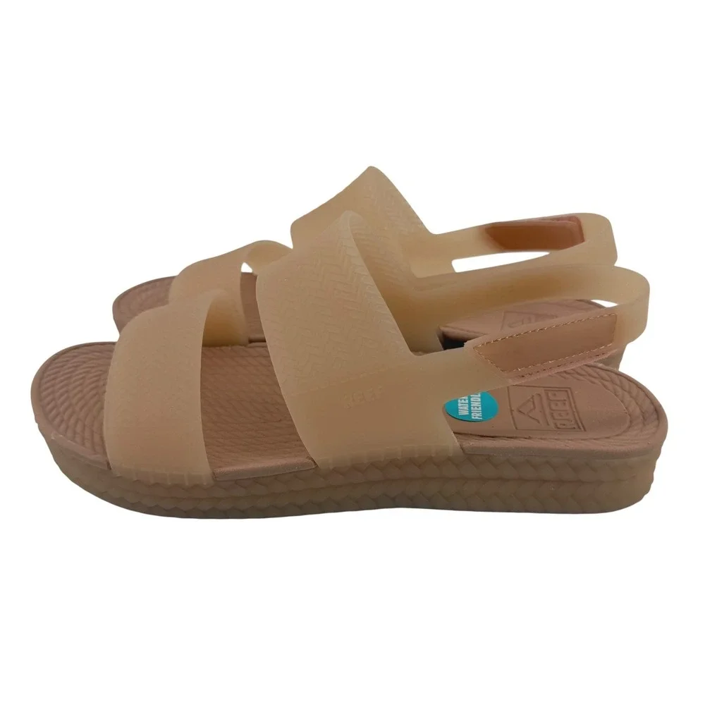 Reef Water Vista Tan Sandals Women Size 9 Water Friendly Backstrap Beach Shoes